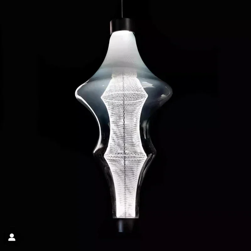 

Glass bedside hanging lamp designer restaurant bar counter clothing store showcase hotel creative hanging lamp