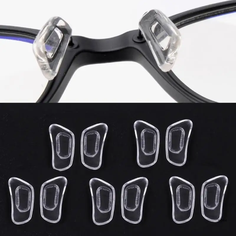 5 Pairs/Lot Inserted Silicone Eyeglasses Soft Nose Pads Glasses Massage