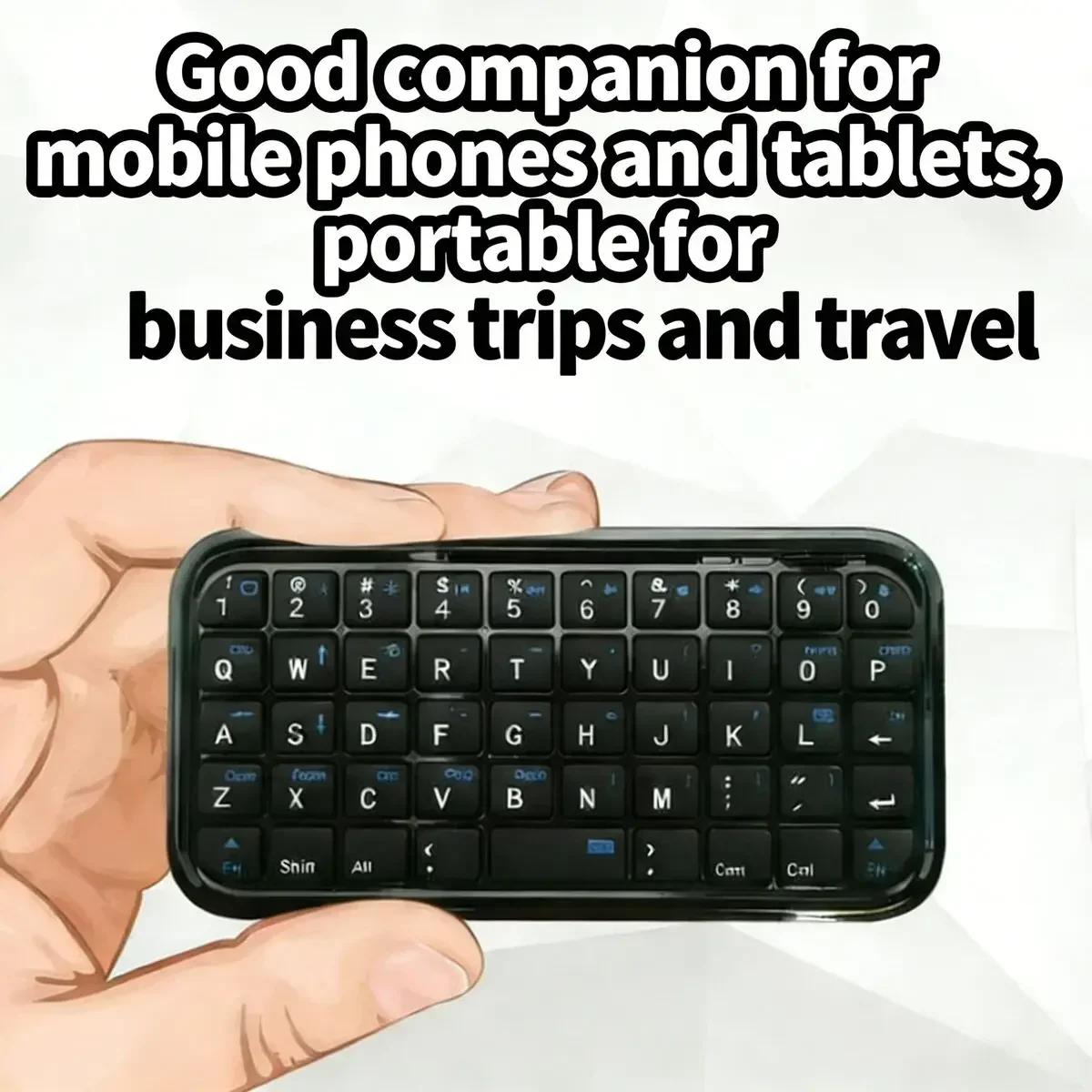 

Slim Mini Rechargeable Pocket Keypad 49Key Type-C Bluetooth+Wired Keyboard Lightweight Backlight for Phone Tablets On-the-Go Use