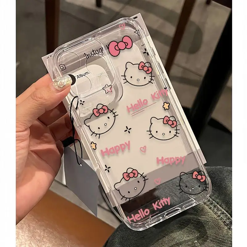 Cute Hello Kitty Case For Samsung Galaxy A06 A05 S A34 A35 A71 A55 A51 A24 A14 A15 A33 A73 A12 A32 A03 S23 S24 Ultra Plus Sanrio