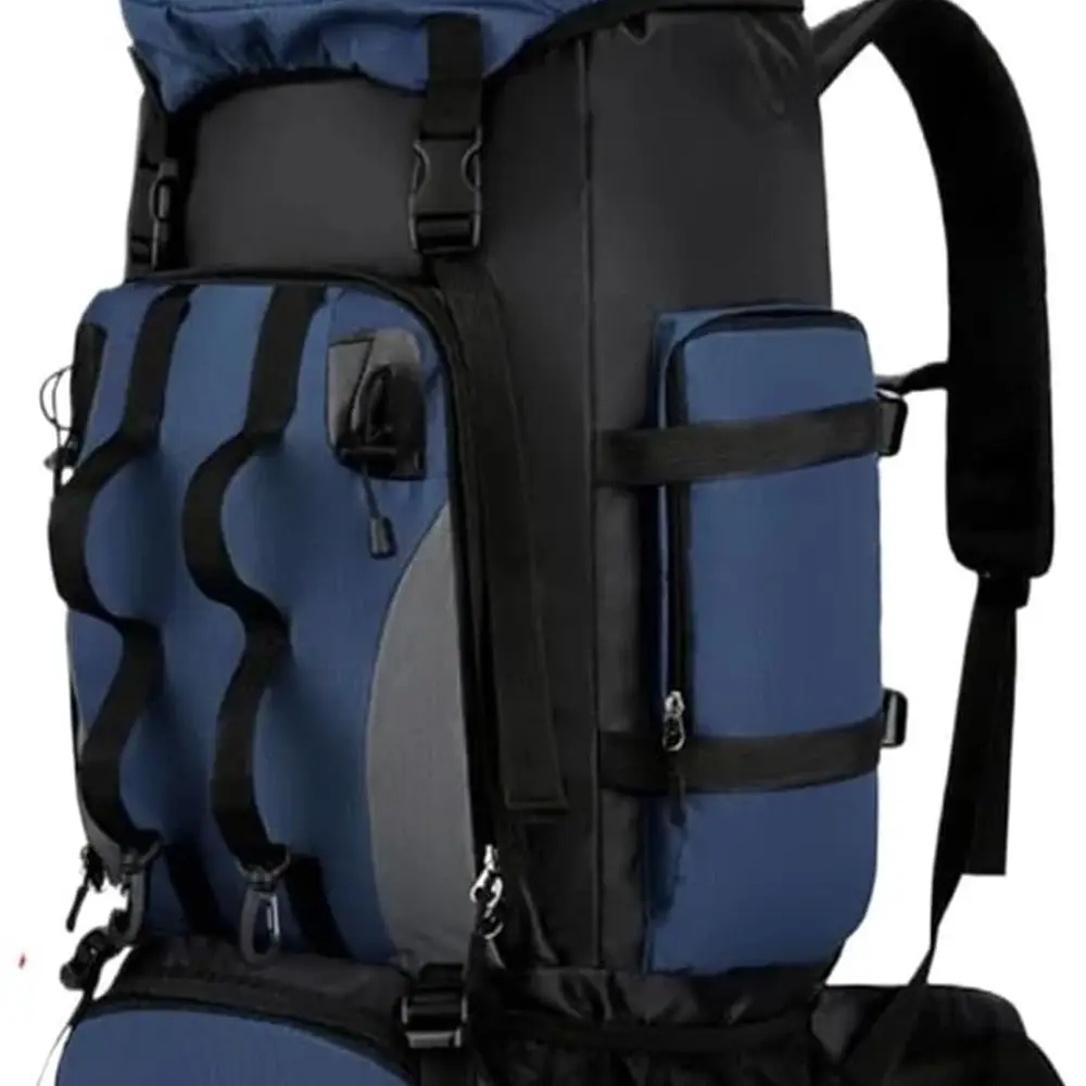 

90л походный рюкзак для кемпинга, треккинговая сумка, рюкзак большой емкости, дорожные спортивные сумки на открытом воздухе, снаряжение для кемпинга, мужское (8)