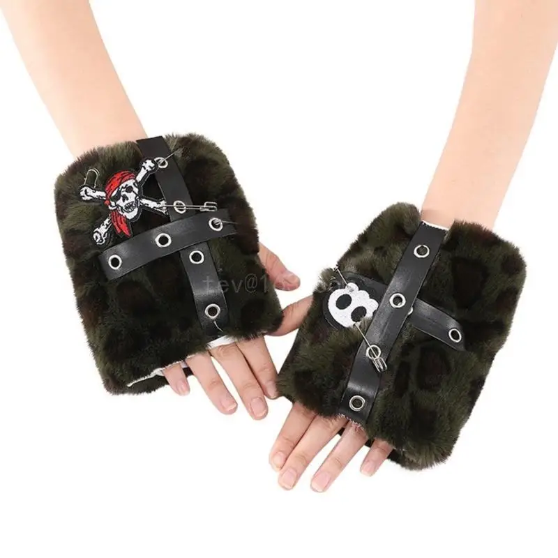 

Womens Modern Sleeve Subculture Wrist Gloves Wrist Warmer Gloves Glove Fingerless Gloves for Halloween Party