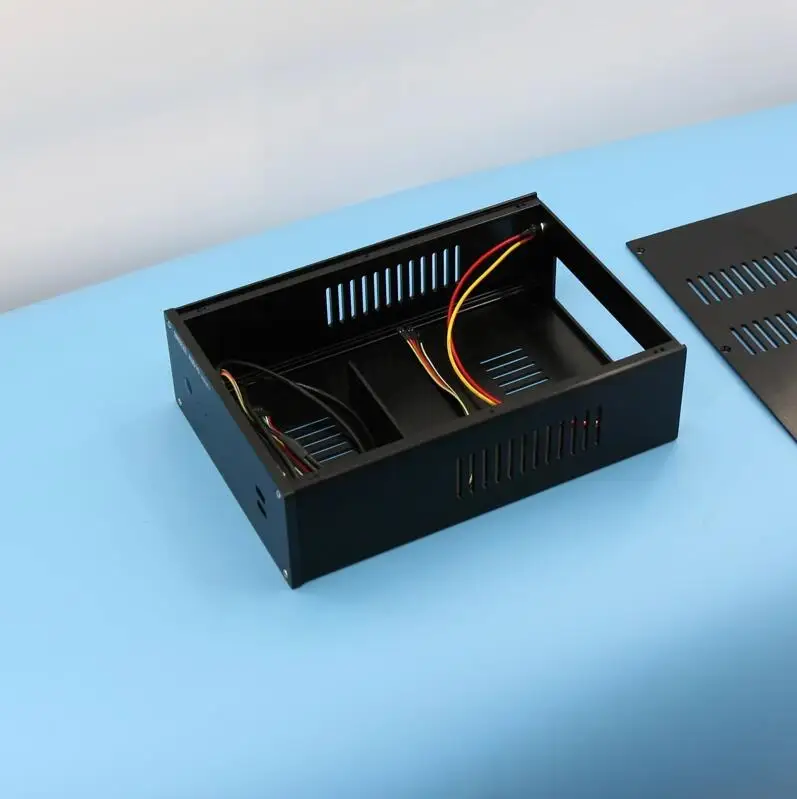 _ 2209 полностью алюминиевый мини-компьютер, шасси, черный ПК, сделай сам