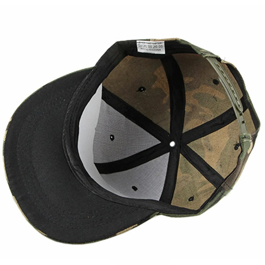 Summer Spring Autumn Simple Camouflage Style Flat Brim Hat Men\'s Baseball Street Snapback Hip Hop Caps Shade Student PY43