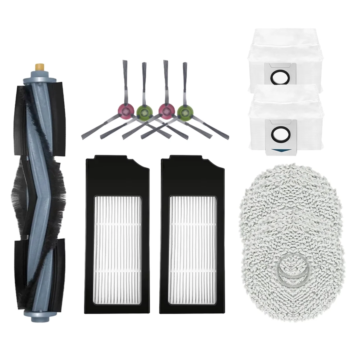 Для робота-пылесоса Bork V830, аксессуары, мешок для пыли, основная боковая щетка, фильтр Hepa, швабра, тряпка, запасные части