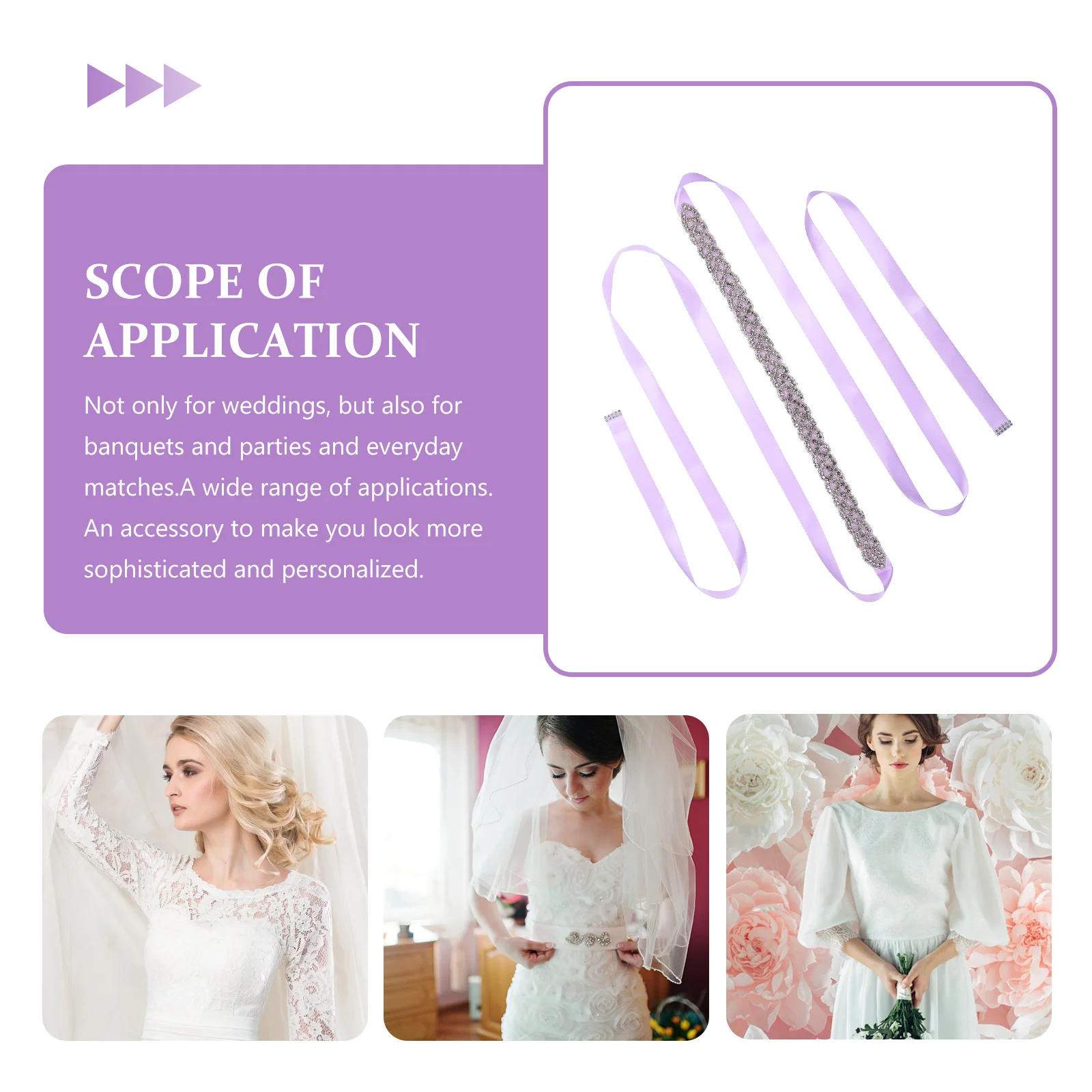 

Wedding Waist Belt Rhinestone Embellished Bridal Sash For Wedding Dress Evening Party Banquet Shiny Dress Accessory Light