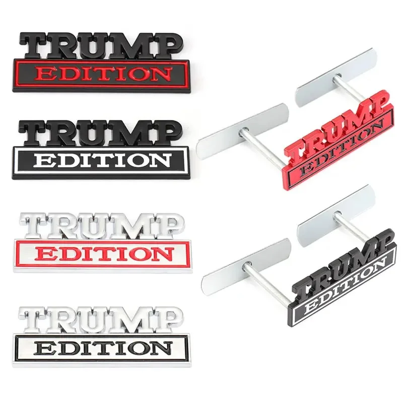 

TRUMP EDITION 3D Metal Car Front Hood Grille Badge Emblem Decals Motorcycle Auto Pickup Trunk Body Stickers Styling Accessories