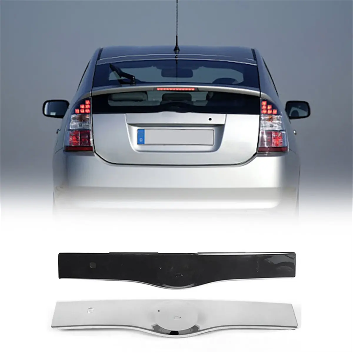 Compatible Rear Liftgate Handle Trim 7680147050C0 Rear Tailgate Trunk Door Handle Garnish for Toyota Prius 2004-2009 Silver