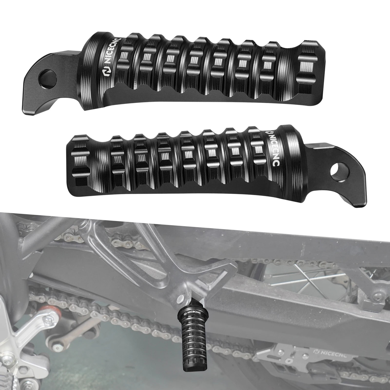 

Motorcycle Passenger Footrests Footpegs for Yamaha Tenere 700/Rally Edition XTZ700 2019-2022 Niken GT Tracer 900 GT 2019 2020