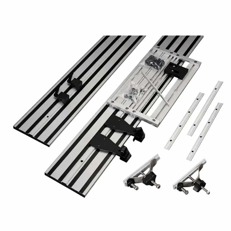 W-new 2x1.4m Guide Rails Tracks + Universal Base for Circular Saw, Track Saw, Plunge Saw, Woodworking