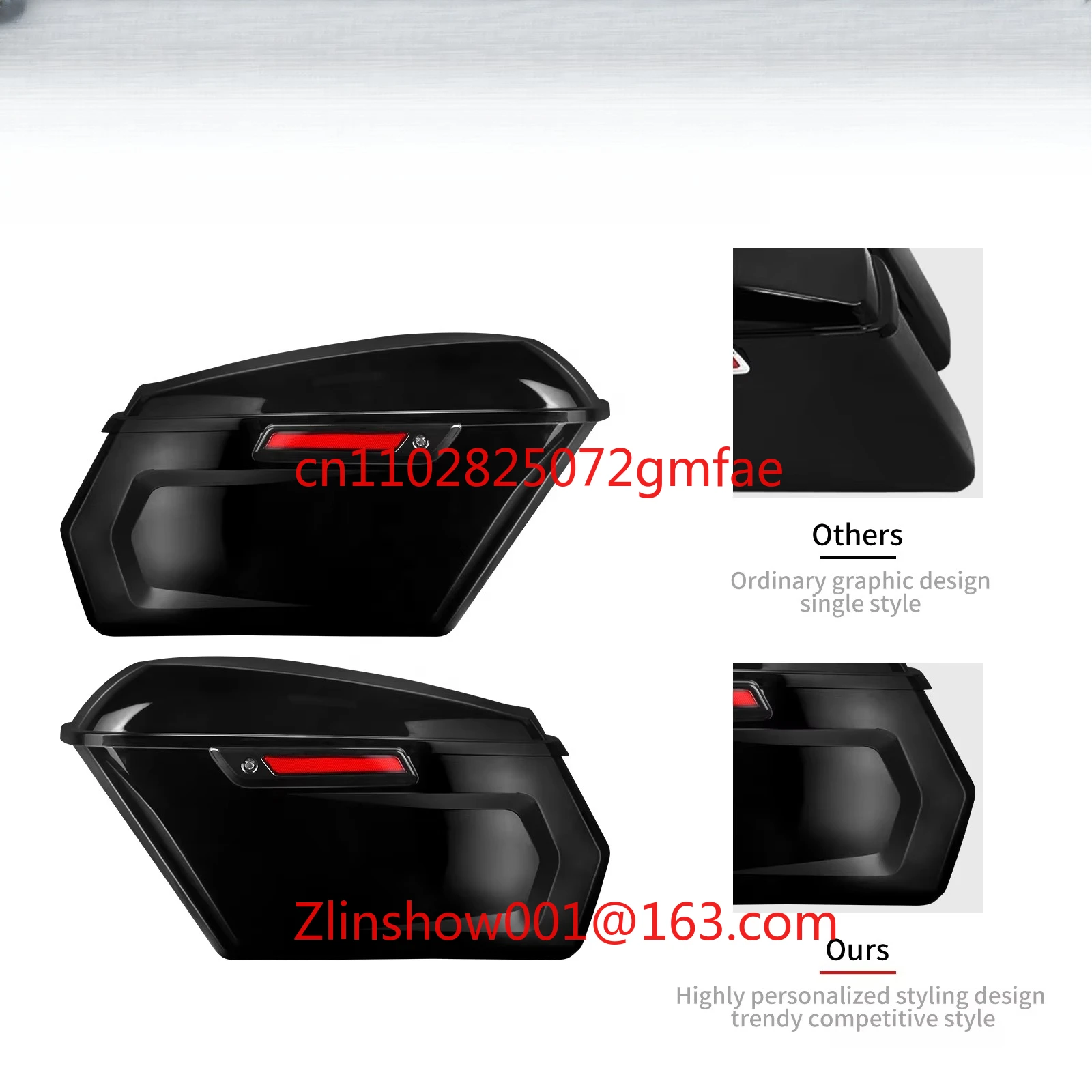 Motorcycle Side Saddlebags Trunk Luggage Hard Bags for  Touring Road KingStreet Electra Glide