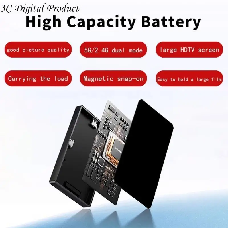 Беспроводное магнитное отображение телефона Устройство монитора камеры для рук без записи Q84A