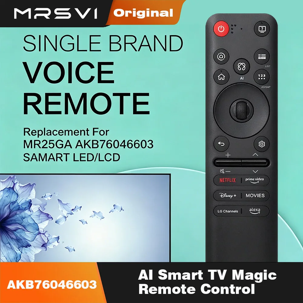 MRSVI MR25GA AI Smart TV Magic Remote Control AKB76046603 with Voice Pointer Function Remote Control for GA/GC Series Controller