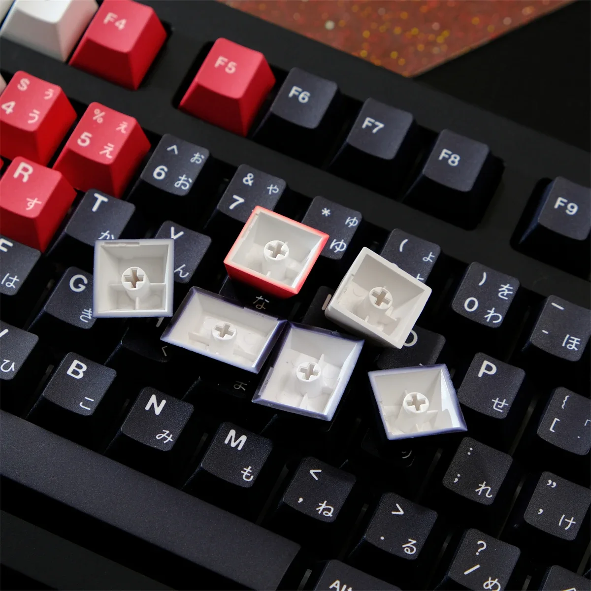 Imagem -05 - Pbt Material Samurai Keycaps Gradiente Cor Dye Sublimation Cherry Perfil Keycap para Switches mx Gaming Teclado Mecânico