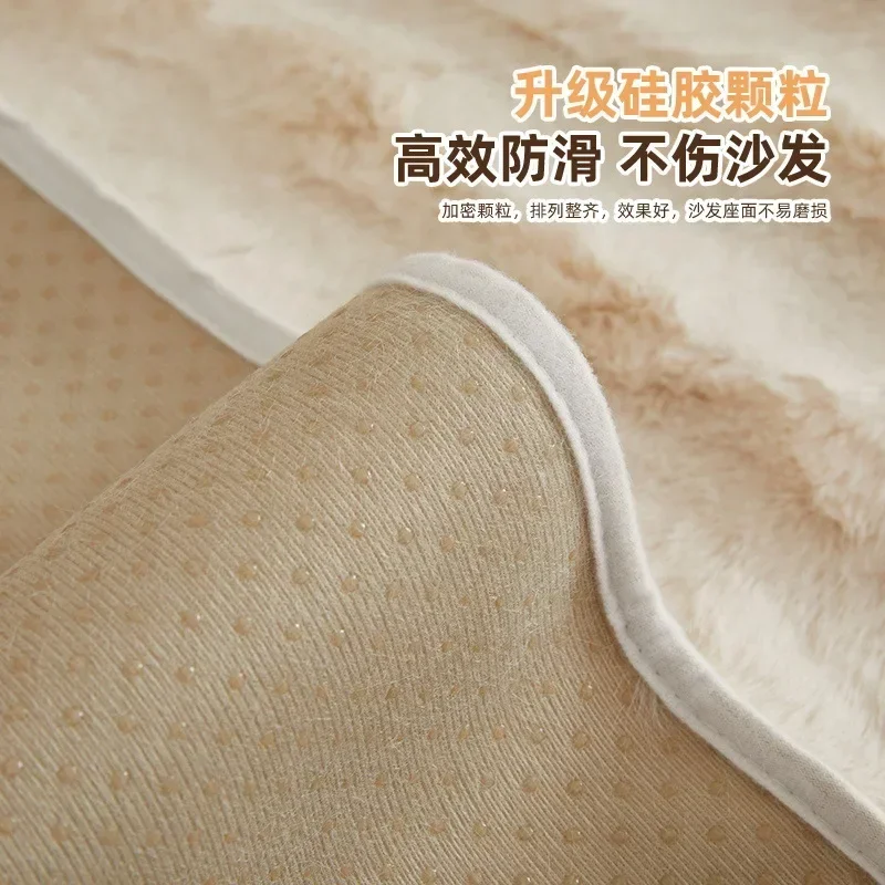 Thick Plush Sofa Cover for Living Room Warm Winter Sofa Towel Universal Non-slip Sofa Slipcover Mat Blanket Couch Cushion