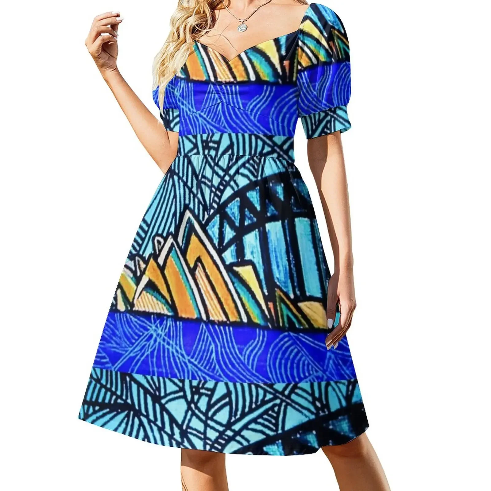 

Opera House Short-Sleeved Dress dress summer Dress vintage african dresses for woman