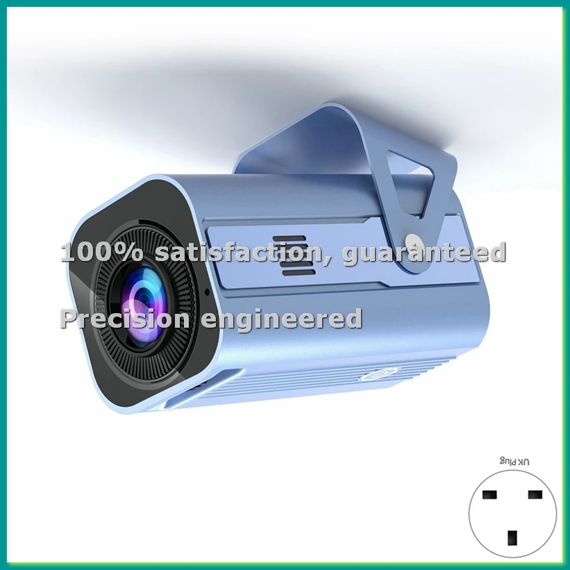 Portable Projector with WiFi6 Bluetooth 4K HD Projector for Home Cinema Meeting Video Movie Outdoor UK Plug-PZZW