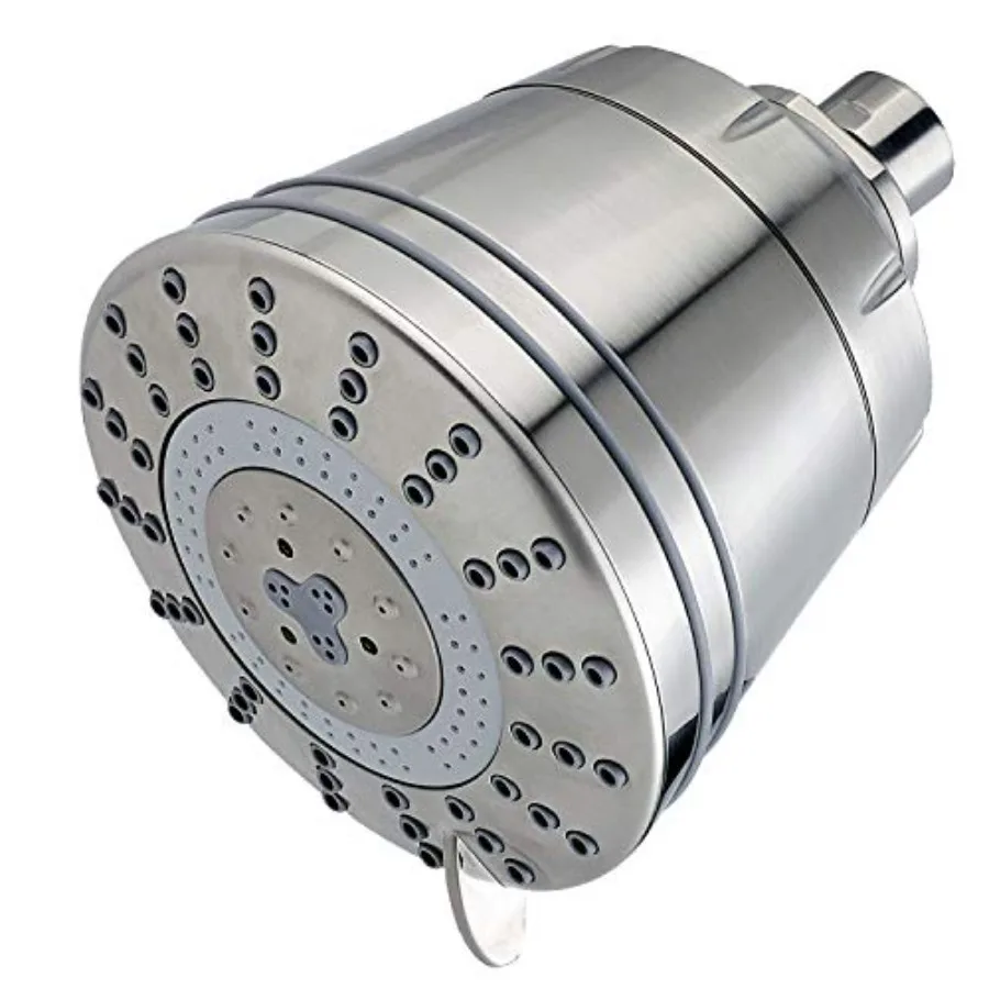 

7-Setting Filtered Showerhead in Brushed Nickel for Home Showers with 1.75GPM Flow Rate and Advanced Water Quality Enhancement