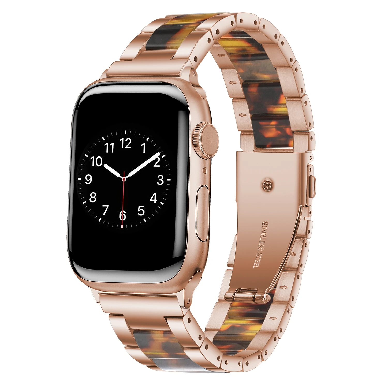 Compatible With Metal Resin Strap 38 40 42 44 Mm Cross Border For Apple Watch Bands For IWatch Series 8/7/SE/6/5/4/3/2/1