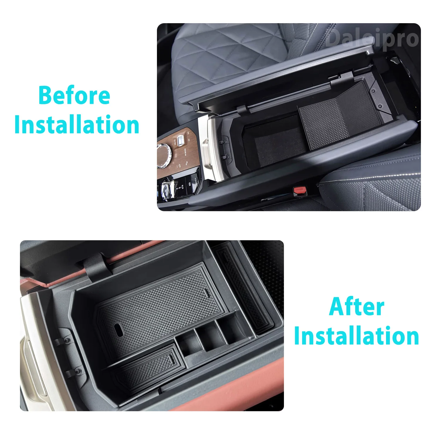 For BMW iX 2022-2024 2025 2026 i20 xDrive Armrest Storage Box Glasses Storage Box Car Center Console Organizer Tray Accessories