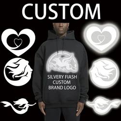 Printing Silver Rainbow Color NEW Fashion Brand logo DIY Iron on Reflective Label Vinyl Reflective heat transfer for clothing