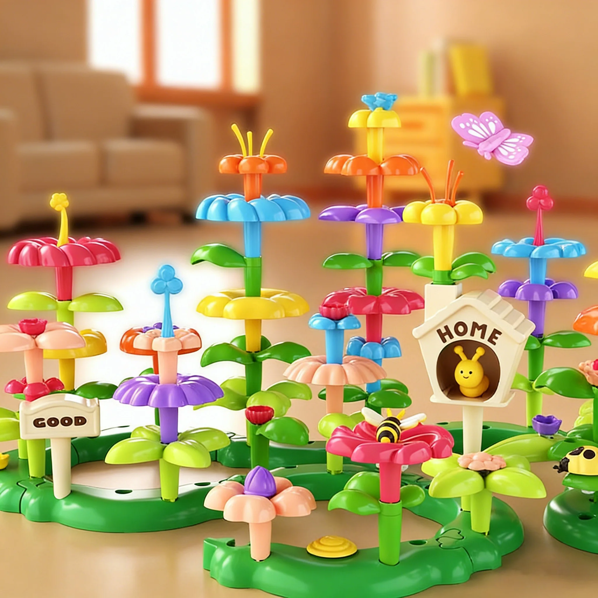 

Grow Their Imagination with STEM Educational Flower Garden Building Toy - Perfect Gift for 3-7 Year Old Boys & Girls