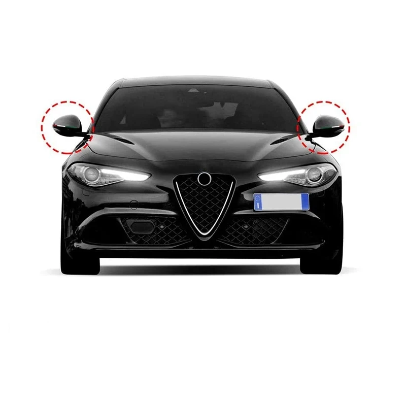 2X Car Rearview Mirror Sticker For Alfa Romeo Sportiva Giulia Giulietta 159 156 MITO Stelvio Fiat 500 Abarth 595 695 Punto TIPO view 5