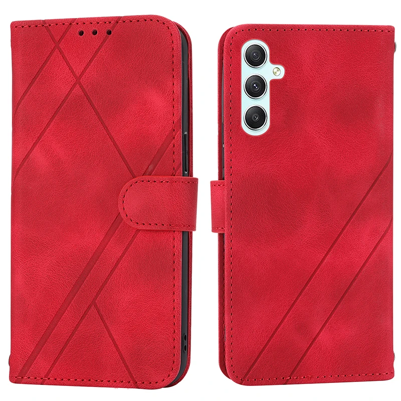 Leather Wallet Flip Case For Samsung Galaxy S24 Plus S23 Ultra S22 S21 FE A12 A13 A14 A15 A22 A42 A52 A53 A54 A33 A35 A55