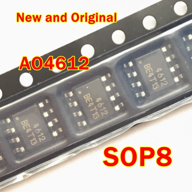 

AO4612 SOP8 New and Original 60V Complementary Enhancement Mode Field Effect Transistor marking code 4612