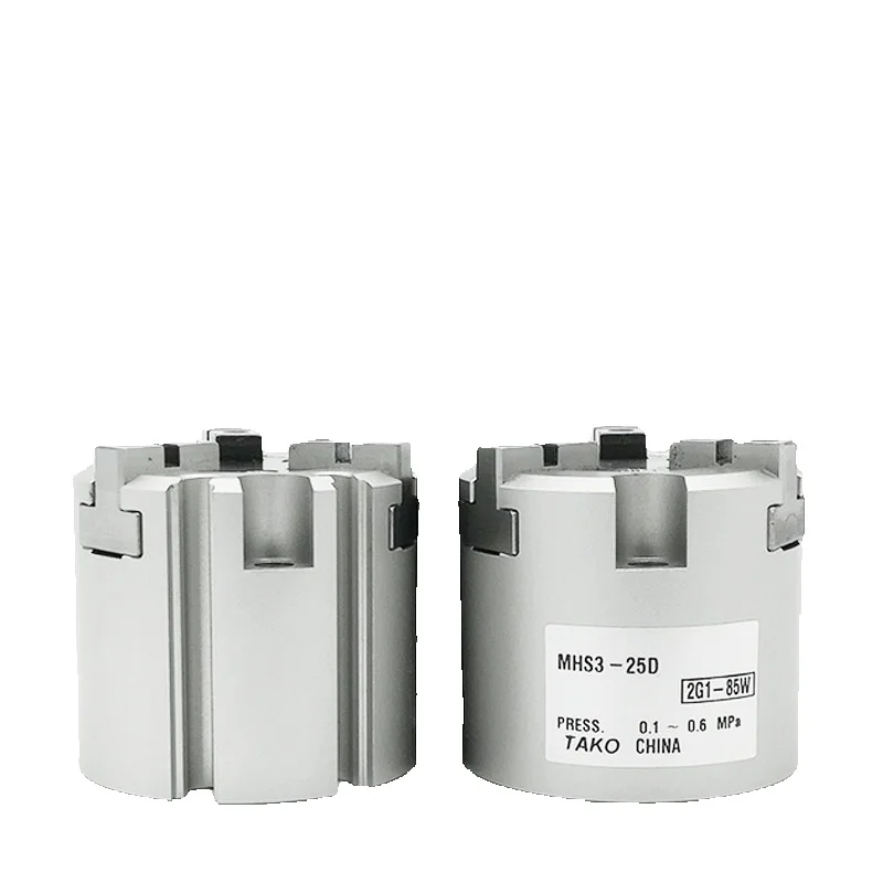 Finger Gripper Cylinder Mhs3-16 20 25 32 50 63 40D Three-Jaw Type TAKO Pneumatic Chuck
