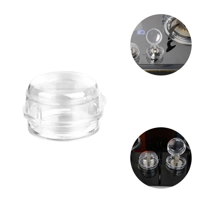 Clear Stove Knob Covers for Child Safety, Universal Size Gas Knob Covers, Stove Guard with Lock for Childproof & Baby Stove Gap