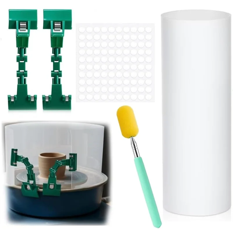 

ABUH-защитный щиток от брызг 34X9 дюймов, глиняный экран для керамического инструмента, с гончарной губкой, для гончарной машины