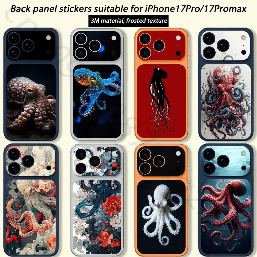 

Octopus TICKET Decal Skin Wrap for iPhone 17 Pro/Pro max Protective Film for Back, Frame, Camera