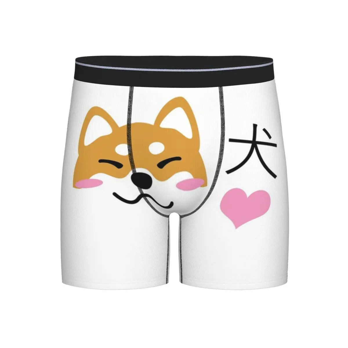 

Long Boxer Underpants Shorts Shiba Inu Dog Shibe Japanese Heart Kawaii Cute Doge Panties Male Soft Underwear for Homme Man Gift