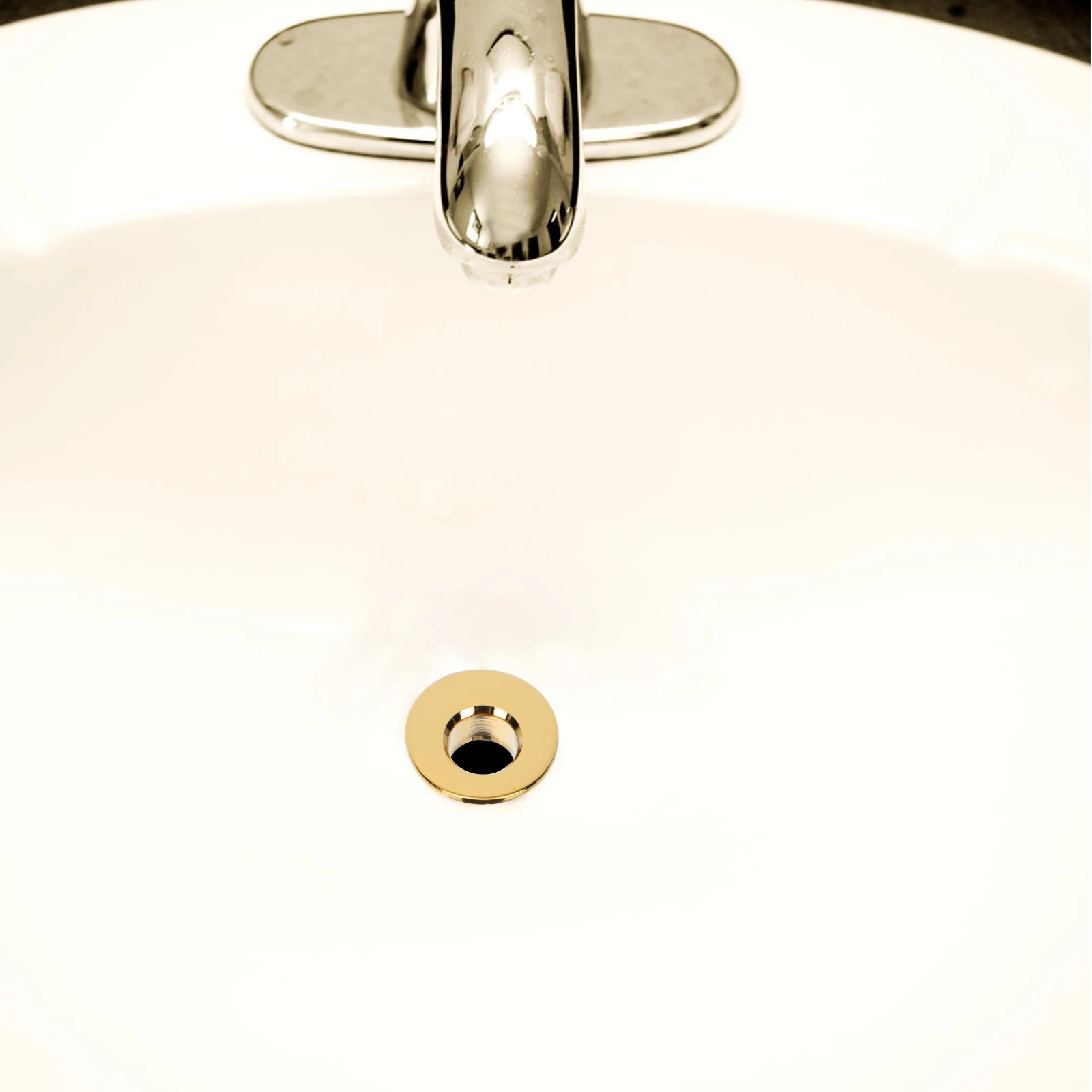 

2pcs Hole Ring Accessories Copper Plastic Durable Sink Cover Wash Basin Replacement Basin Overflow Ring Bathroom Sink Supply