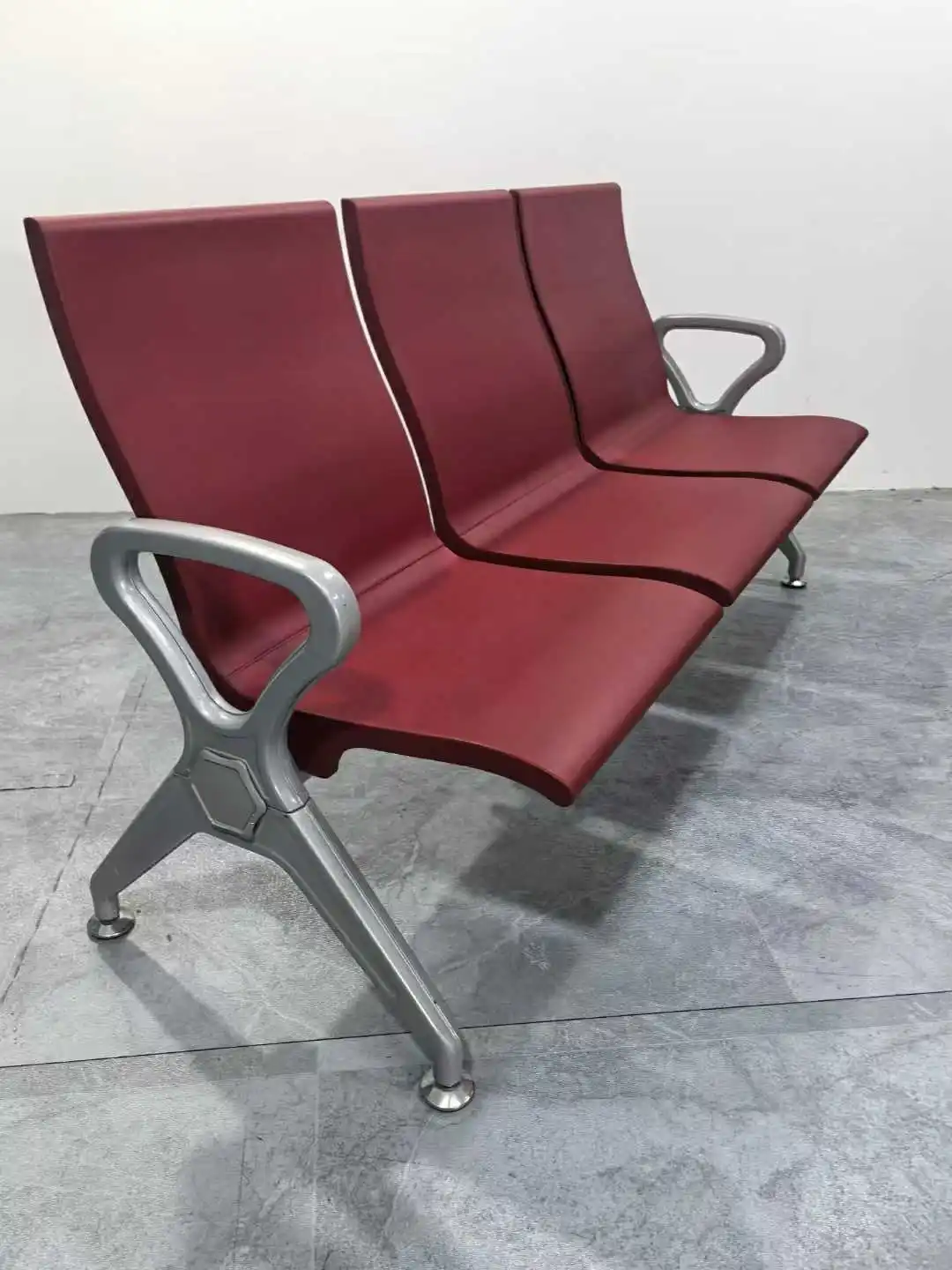Durable Steel Waiting Bench 3/4/5 Seats for Airport, Hospital, Reception | Comfortable Public Seatingpromote sales