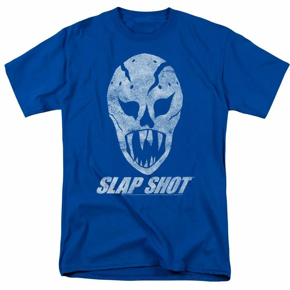 

Slap Shot The Mask T Shirt Mens Licensed Movie Tee Reggie Joe Royal Blue