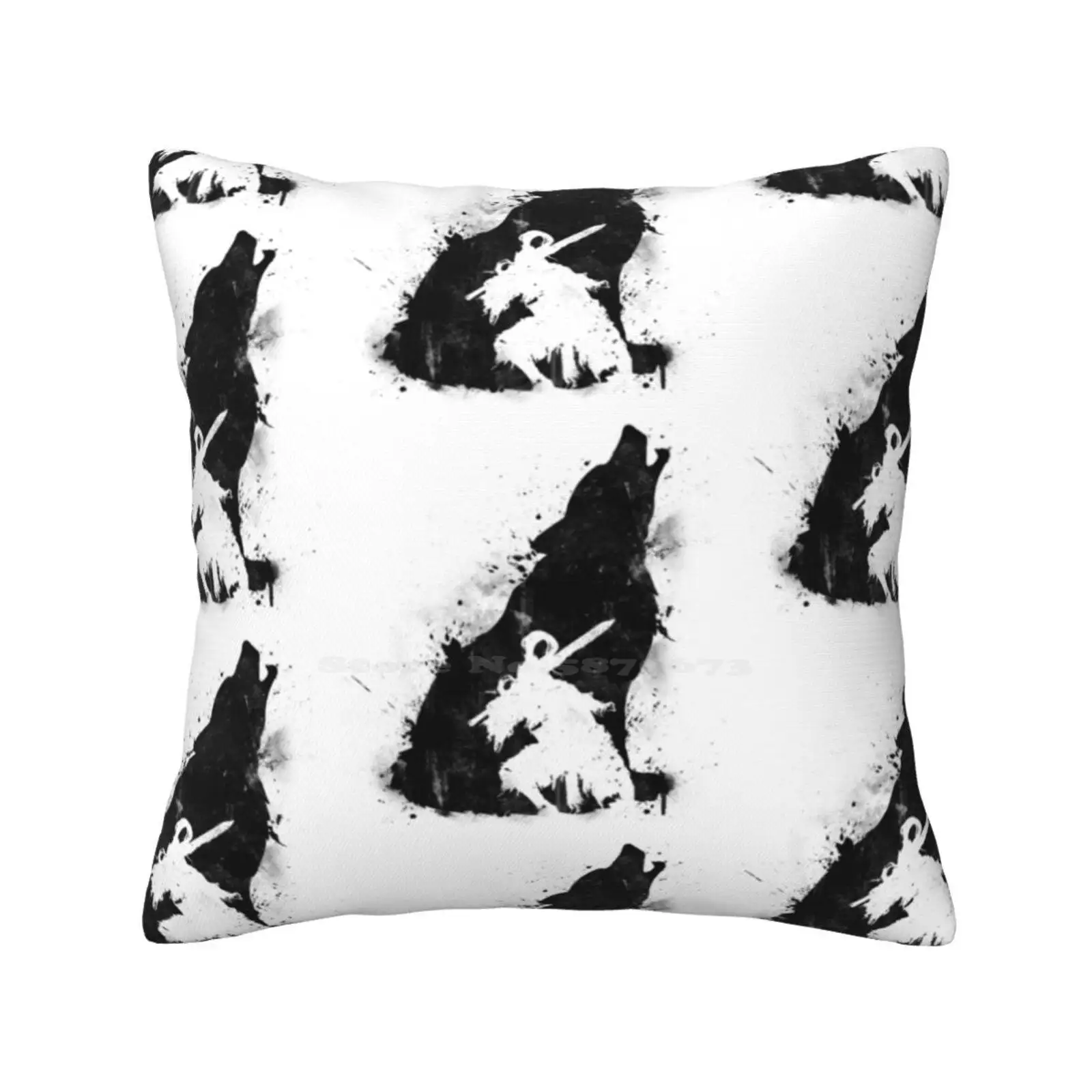 Abyss Warrior Version Black Throw Cushion Pillow Cover Walker Abyss Artorias Sif Dark Nerd Videogame Knight Of Gwyn Warrior