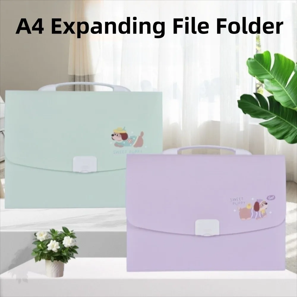 13 Pockets Expanding File Folder Large Capacity a4 Size Paper Document Storage Holder with Handle Multi-Layer Portable Organ Bag