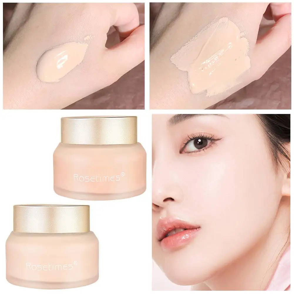 Soft Light Cream Glow Ivory White Natural Lightweight Foundation - Oil Control Moisturizing Skincare-Infused Daily Facial Makeup
