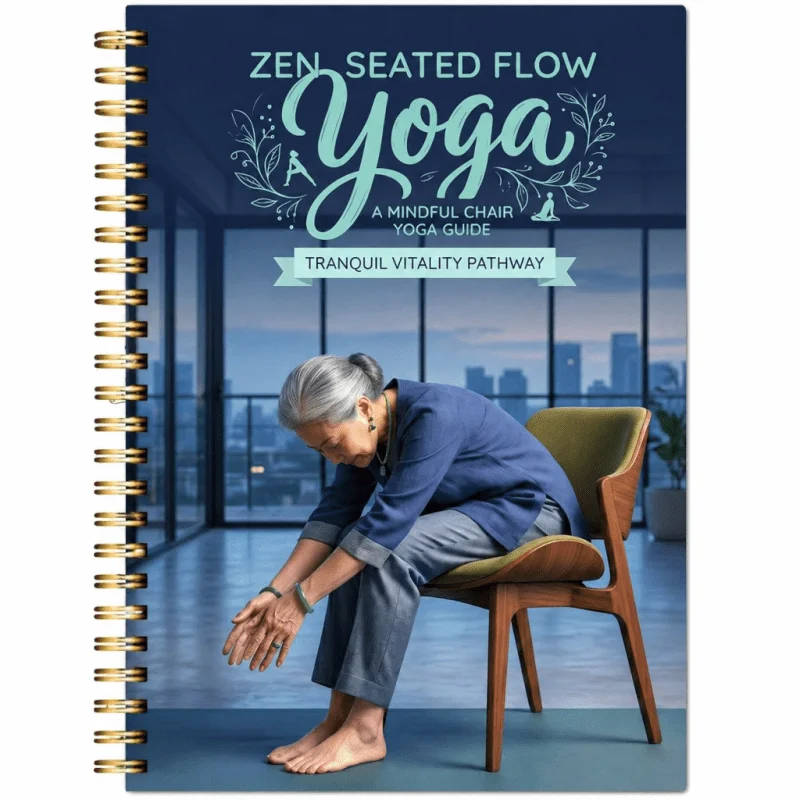 Spiral-Bound Chair Yoga Notebook: Zen Seated Flow Journal & Mindful Wellness Planner Suitable for Seniors & Beginners, Color-Coded Yoga Practice Log Book with Spiral Binding for Chair Yoga Classes, Practice, Fitness Planner