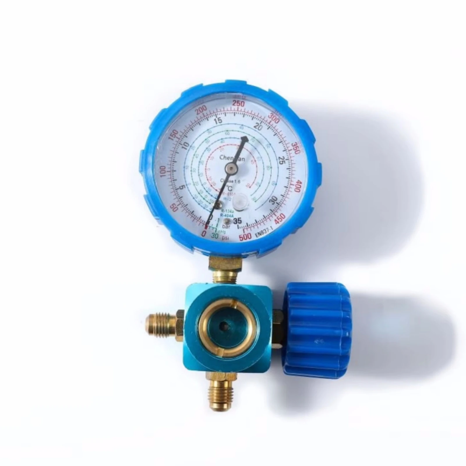 RV65F automobile A/C refrigerant pressure gauge R134a/R410/R32/R22 pure copper fluorinated gauge High and low pressure gauge