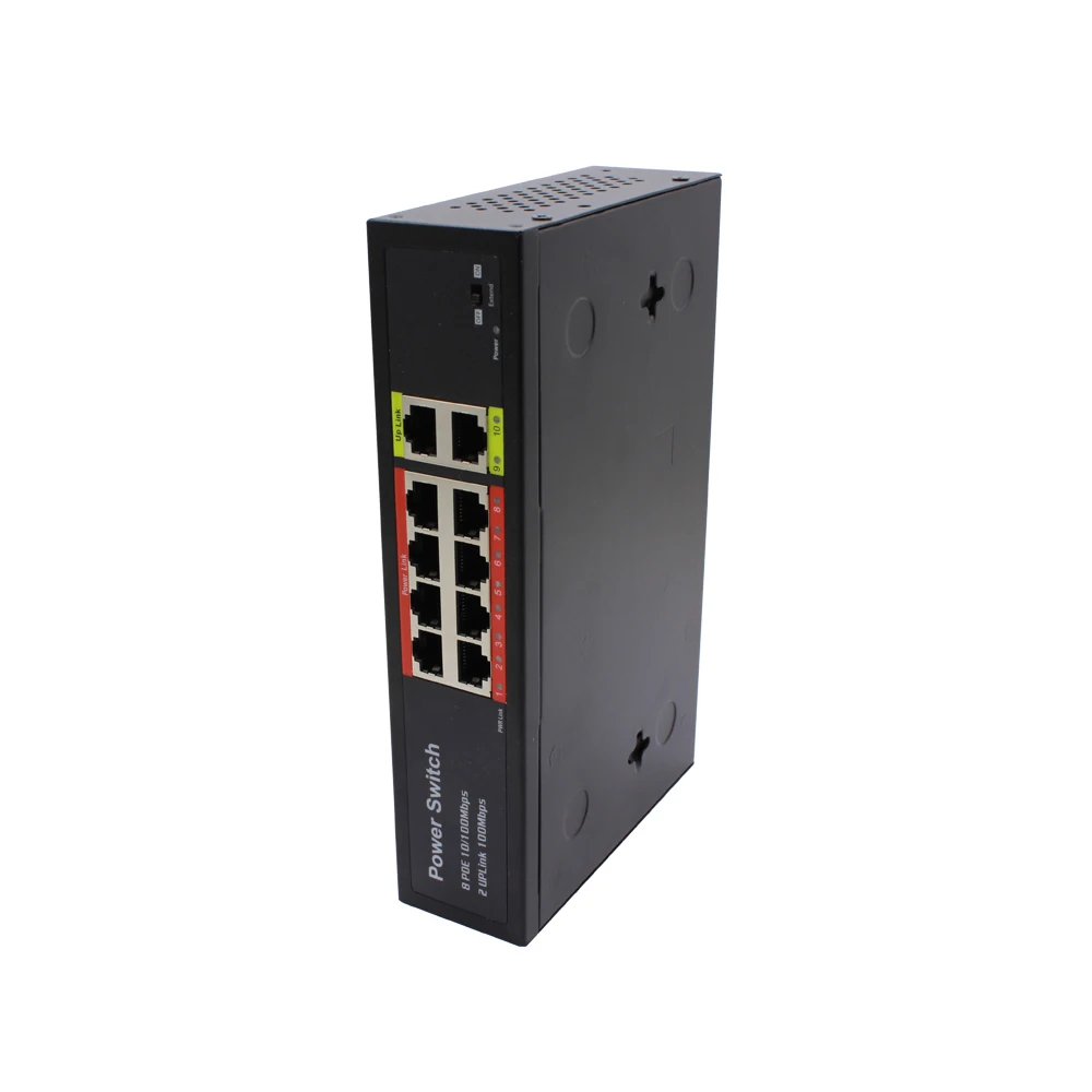10/100M 8 Port POE Switch 48V IP Camera Compatible Unmanaged Ethernet Switch with 1.6G Capacity in Stock