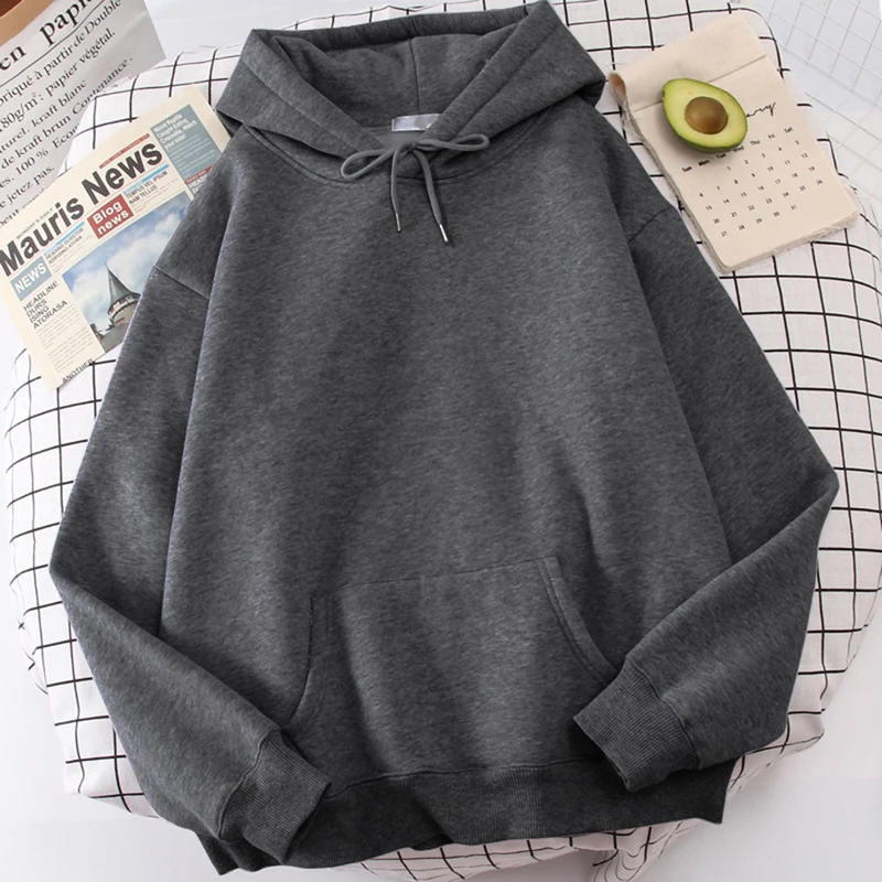 Herbst Casual frauen Solide Hoodie Komfortable Stretch Sweatshirts Lose Tasche Warme Kleidung Mode Straße Weibliche Pullover – Detail 15