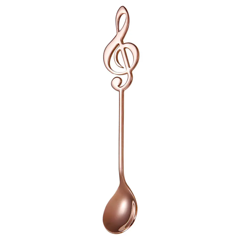 Coffee Spoon Stainless Steel Mirror Finish Musical Note Handle Design for Tea Dessert Ice Cream Stirring Kitchen Tableware view 4