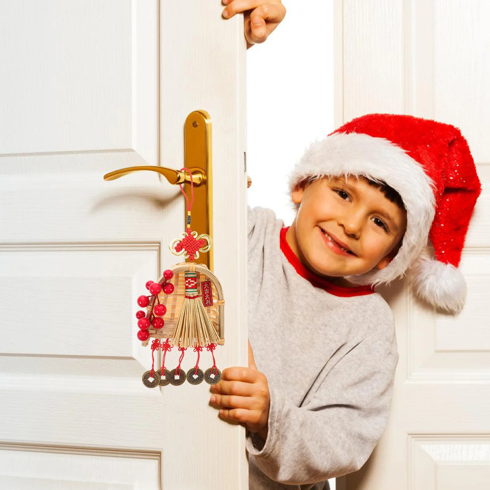 

Chinese Tassel Knot Hanging Charm Elegant Pendant for Car Rearview Mirror Decoration Lucky Hanging Ornament Door Handle Car