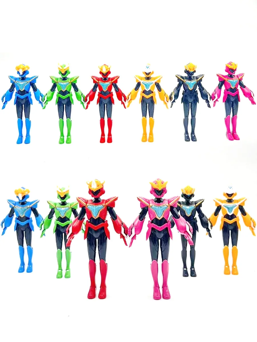 Anime Celestial Warriors Powerful Dinosaur Rangers Robots Collections PVC Action Figure Toys for Children Birthday Gifts