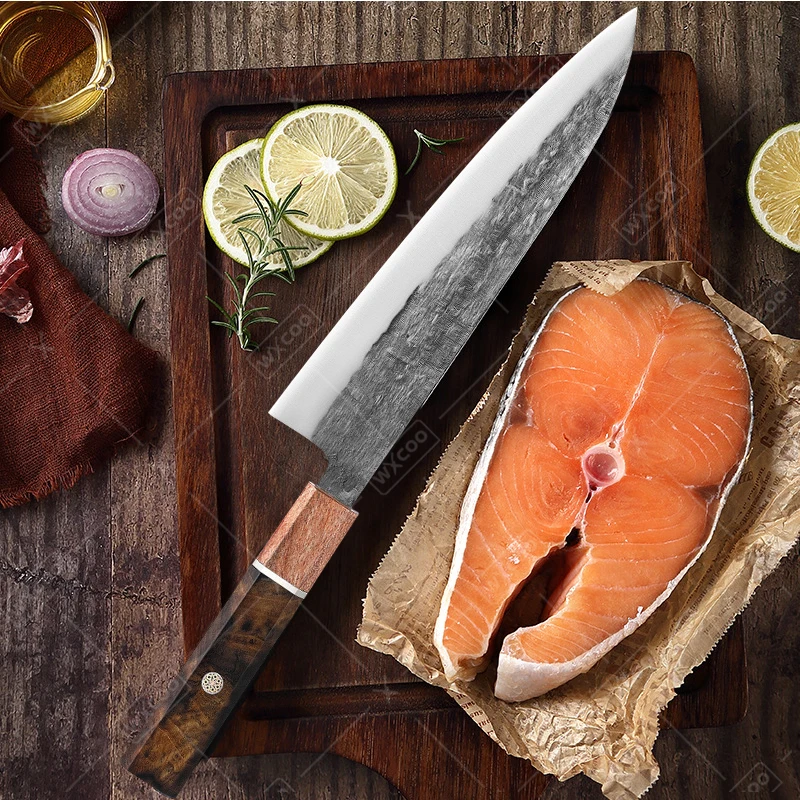 WXCOO Japanese Kiritsuke Chef Knife Stainless Steel Sharp Meat Vegetable Cleaver Butcher Handmade Professional Kitchen Knives