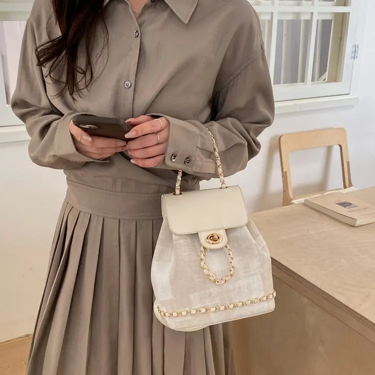 

Vintage Color Block Women's Bag 2026 New Fashion Commute All-match Crossbody Top Handle Handbag
