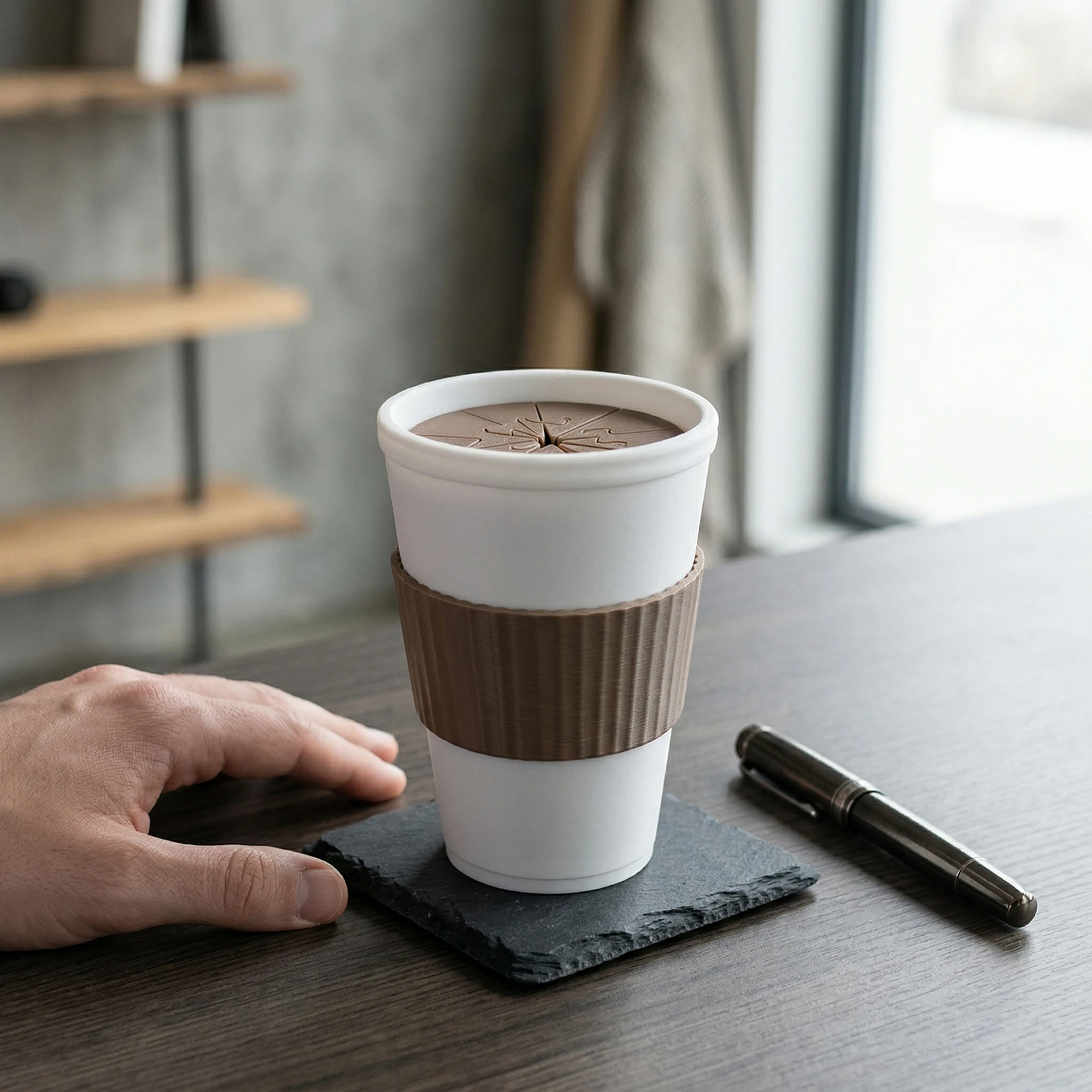 

3D Printed Realistic Coffee Cup Sensory Toy Portable Decompression Toys Sensory Fidget Toys for Improving Focus & Easing Tension